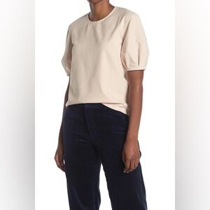 Club Monaco Heavenly Puff Sleeve Top Cream Size XS